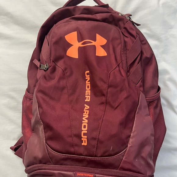 Under Armour Other - Under Armour Burgundy and Orange Backpack